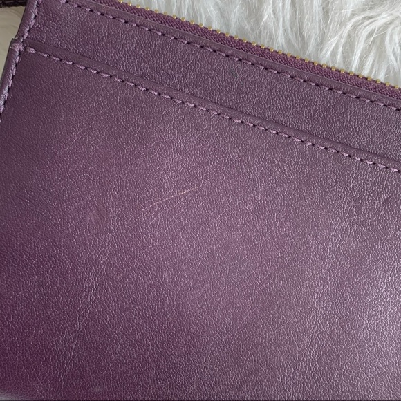 Coach Purple Wristlet w/ Gold Hardware - Picture 3 of 4